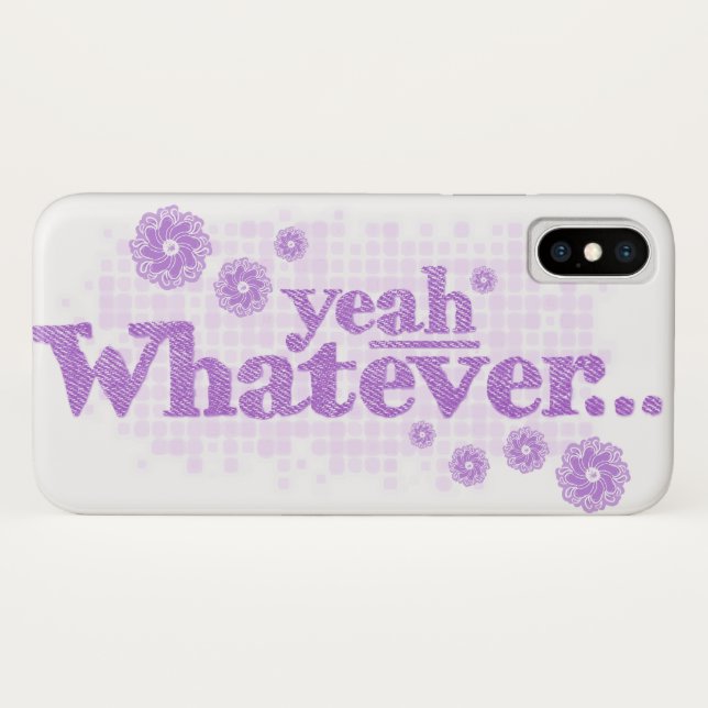 Coque Case-Mate Pour iPhone Oui, quel que soit le violet blanc coque iphone (Dos (Horizontal))