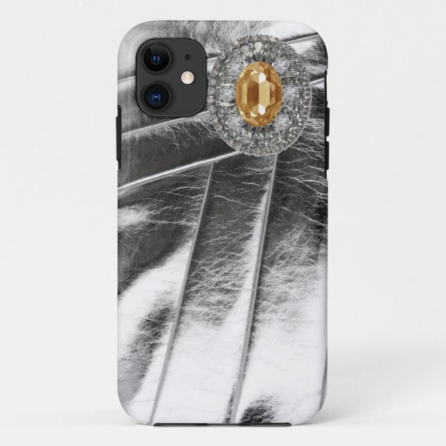 Coque Case-Mate Pour iPhone Rhinestones & Cuir métallique Coque iphone d'appar (Dos)