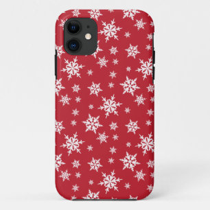 Coque Case-Mate Pour iPhone Rouge avec le coque iphone blanc de flocons de