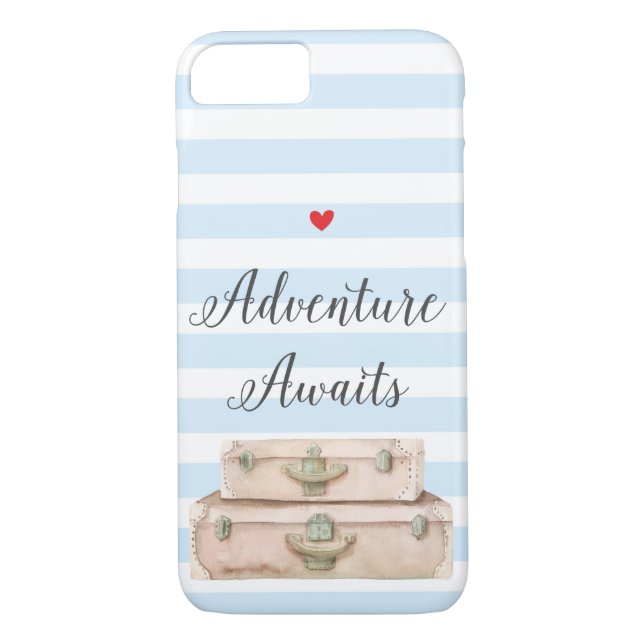 Coque Case-Mate Pour iPhone Suitcases de voyage iPhone 8 Coque - Adventure Awa (Dos)