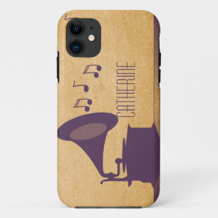 Coque Case-Mate Pour iPhone Violet Vintage Gramophone BT ID iPhone 5 Coque