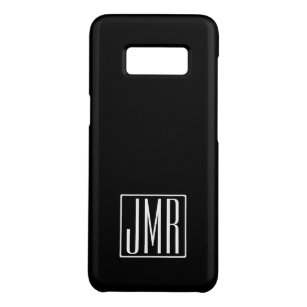 Coque Case-Mate Samsung Galaxy S8 3 Initiales Monogramme   Noir et blanc (ou couleur