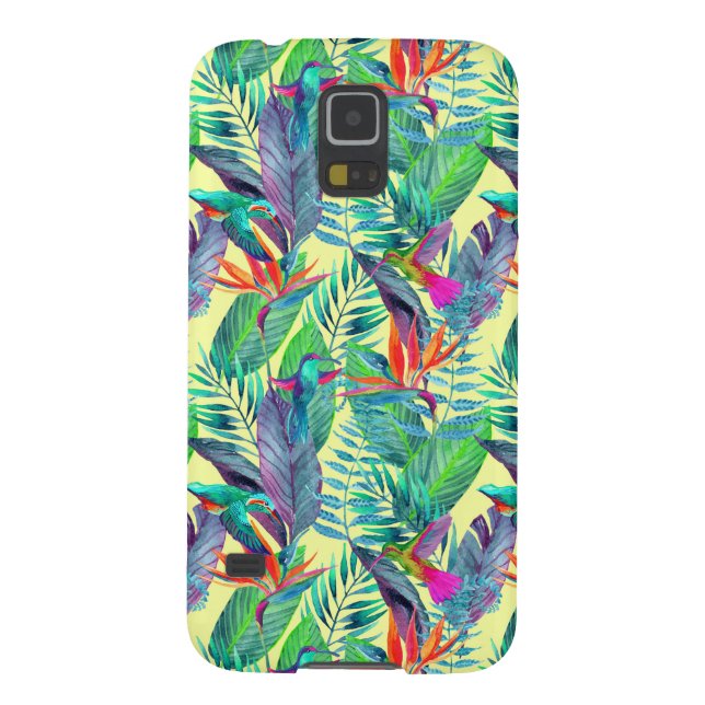 Coque Case-Mate Pour Samsung Galaxy Aquarelle Humminbirds dans la jungle (Dos)