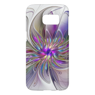 Coque Samsung Galaxy S7 Fleur d'art Abstrait, énergique et coloré