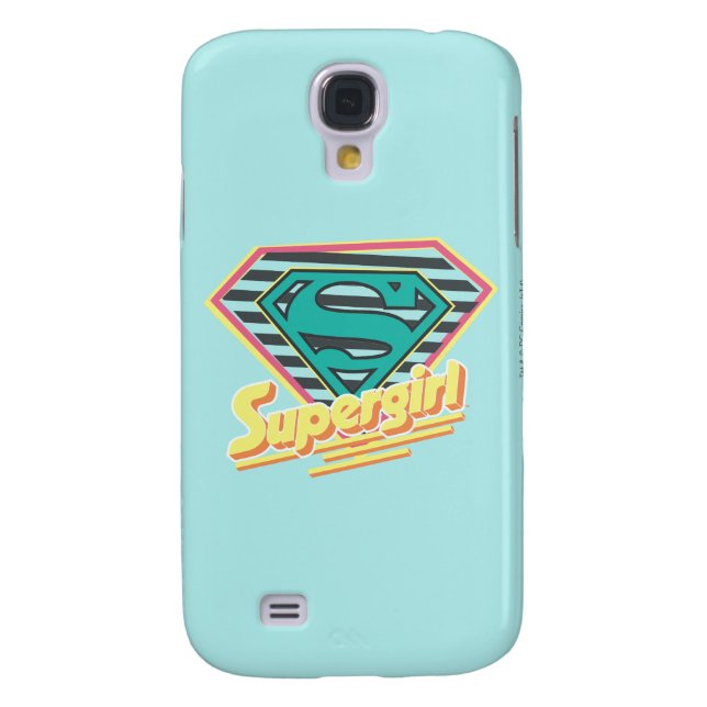 Coque Case-Mate Pour Samsung Galaxy Logo à rayures supergirl (Dos)