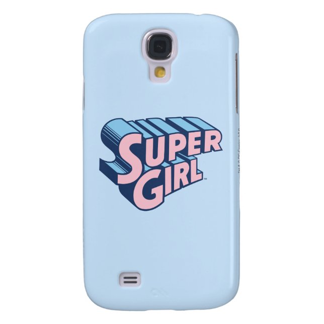 Coque Case-Mate Pour Samsung Galaxy Logo Supergirl rose et bleu (Dos)