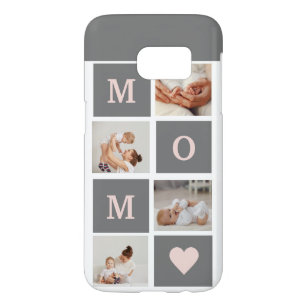 Coque Samsung Galaxy S7 Photo de collection moderne Best Mom Pink & Grey C