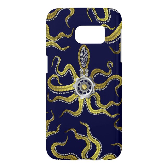 Coque Case-Mate Pour Samsung Galaxy Steampunk embraye le poulpe Kraken (Dos)