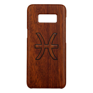 Coque Case-Mate Samsung Galaxy S8 Style en bois d'acajou de brun de symbole de