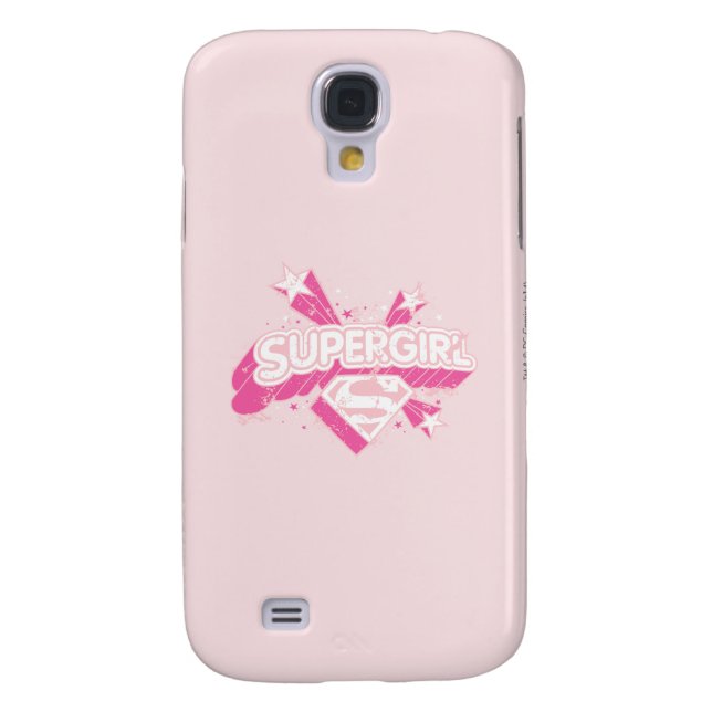 Coque Case-Mate Pour Samsung Galaxy Supergirl Stars et Logo (Dos)