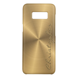 Coque Case-Mate Samsung Galaxy S8 Texture radiale métallique personnalisée d'or
