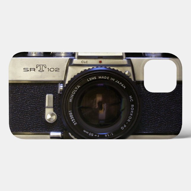 Coque de caméra Retro Minolta vintage pour iPhone  (Verso (horizontal))