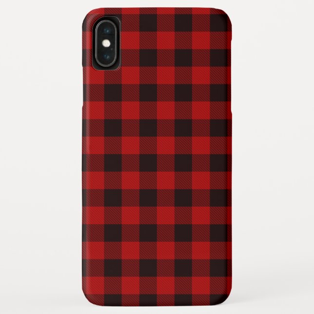 Coque de couverture iPhone Red Buffalo Check Plaid (Dos)