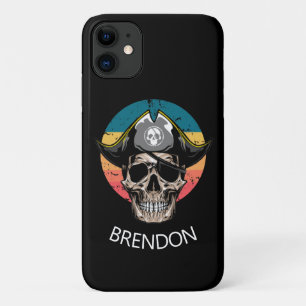 Coque de crâne de pirate du coucher du soleil - co