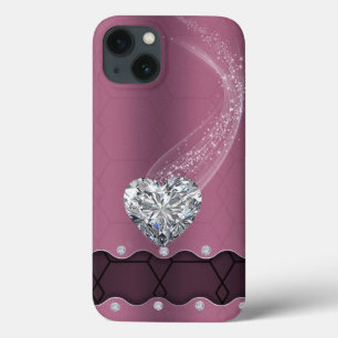 Coque de iPhone Case-Mate Rose et Diamant