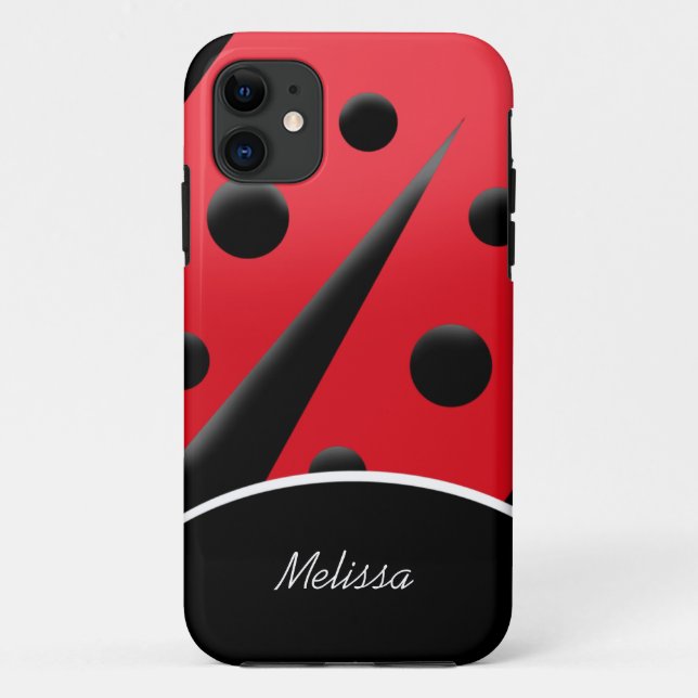 Coque de l'iPhone 5 de Ladybug moderne rouge/noir (Dos)
