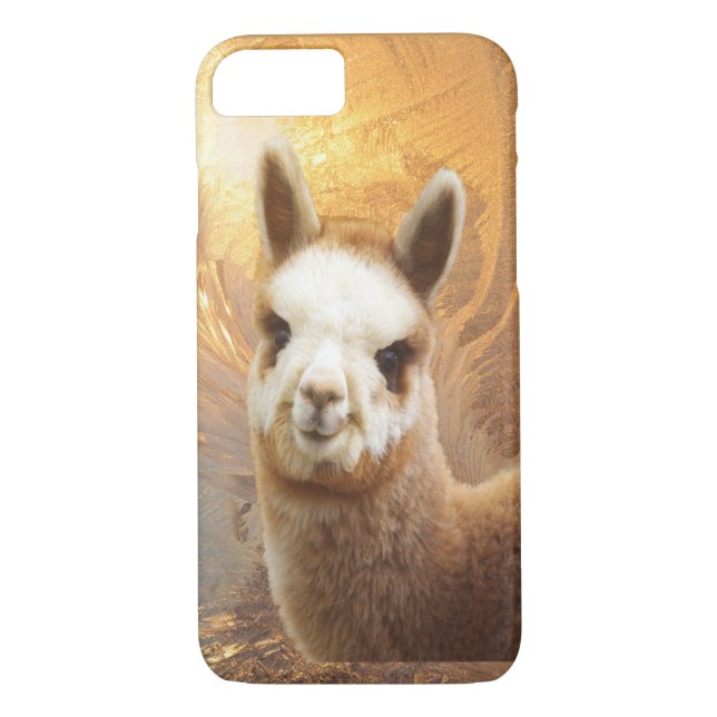 Coque de l'iPhone 7 Alpaca souriant (Dos)