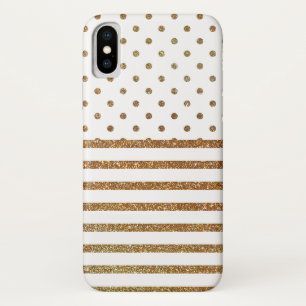 Coque de l'iPhone X Parties scintillant White and