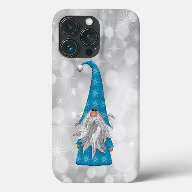 Coque de Noël bleu Gnome-Mate coque iphone (Verso)