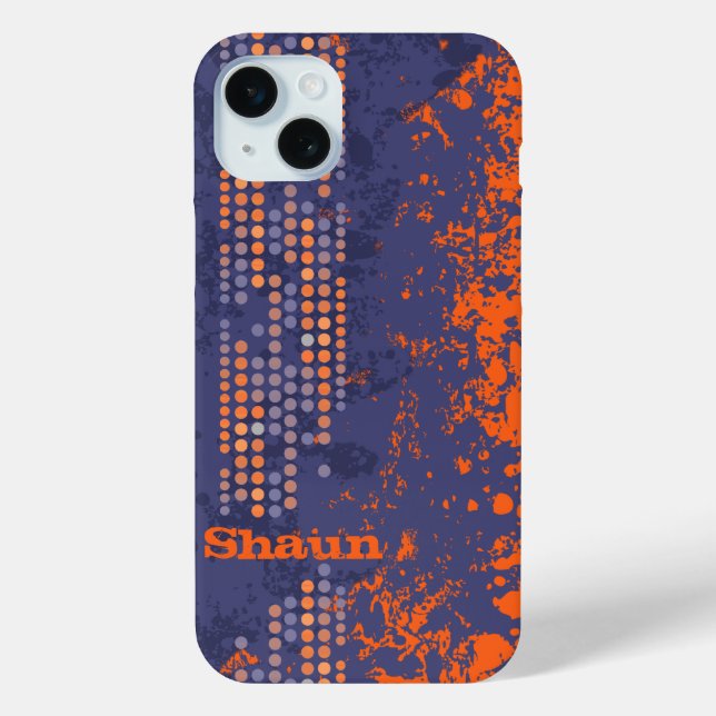 Coque de style surf bleu orange (Verso)