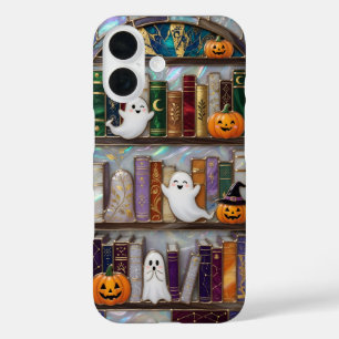 Coque de téléphone étagère de livres Halloween fan