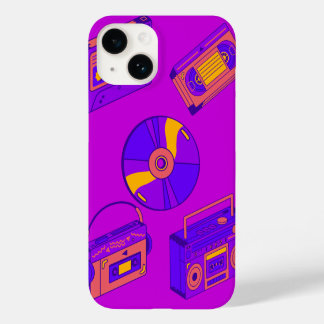Coque de téléphonie mobile rétro violet