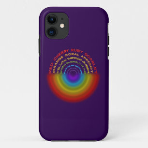 coque de texte arc-en-ciel coque iphone