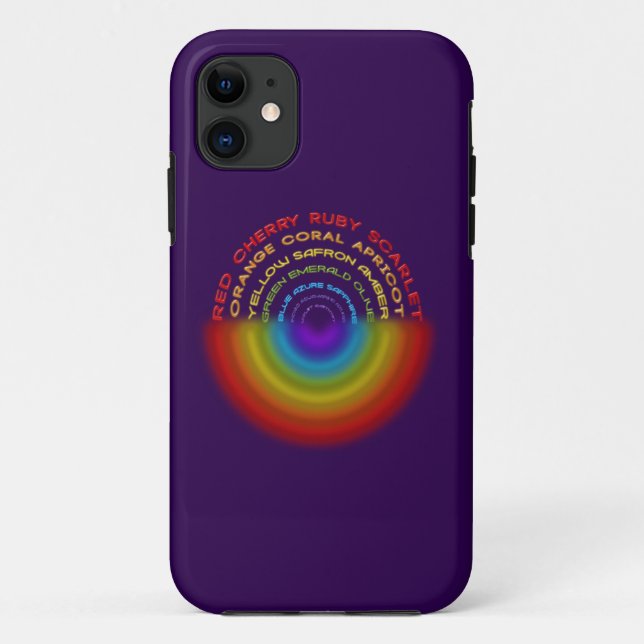 coque de texte arc-en-ciel coque iphone (Dos)