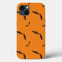 Coque d'Halloween orange/chauve-souris-coque iphon