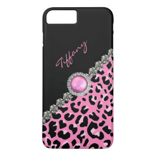Coque d'impression d'iPhone 7 Plus Glitzzy Pink