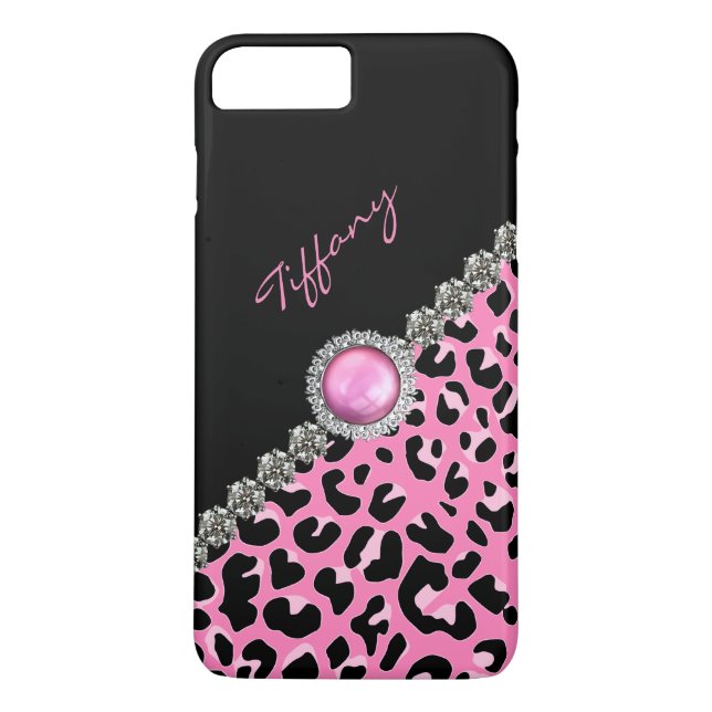 Coque d'impression d'iPhone 7 Plus Glitzzy Pink (Dos)