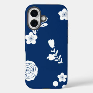 coque d'iphone bleu marine et blanc
