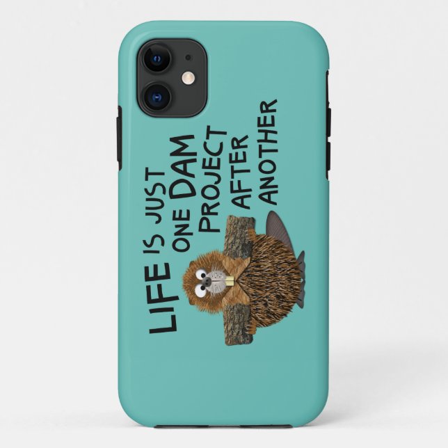 Coque drôle pour lui ou son castor occupé (Dos)