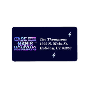 Coque du Manic lundi / Étiquettes d'adresse de ret