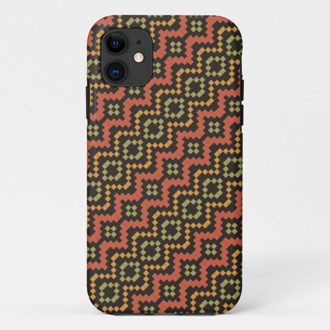 Coque égyptien Red Green Black Tribal iPhone 5/5s (Dos)
