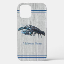 Coque en bois gris bleu marine sur mesure