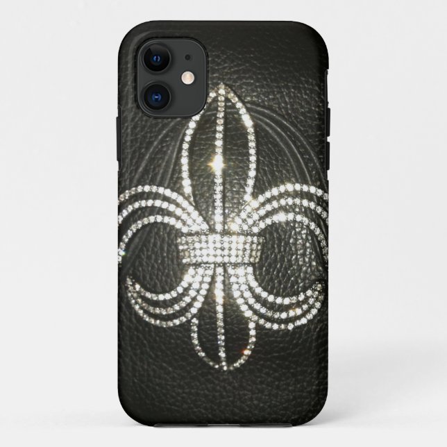 coque en cuir Fleur de lis (Dos)