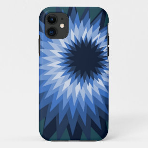 coque i phone fleur bleue