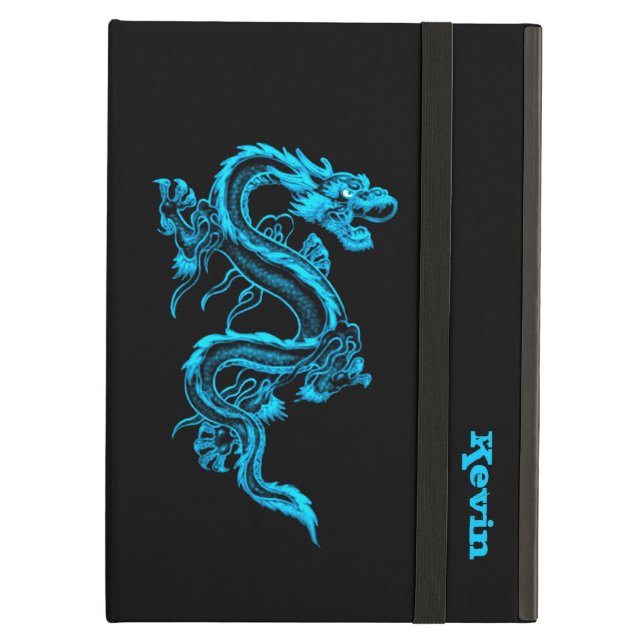 Coque iPad Air Boîtier d'air Blue Dragon Custom iPad (Devant fermé)