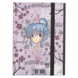 Coque iPad Air Cas de Kickstand d'iPad de Chibi Ume