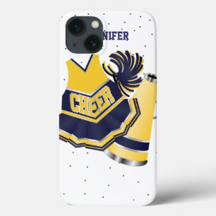 Coque ipad bleu et jaune de pom-pom girl