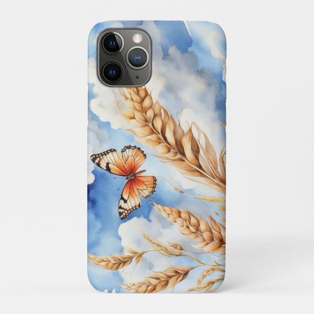 coque ipad couvre le blé et le ciel bleu (Dos)