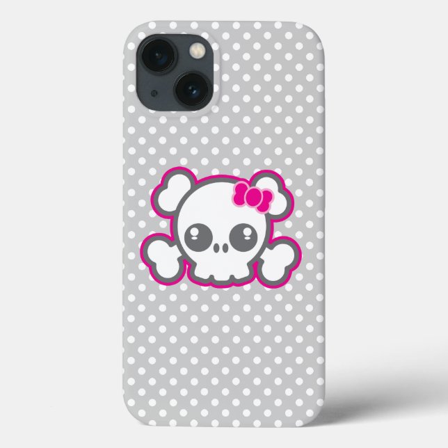 Coque ipad crâne rose Kawaii (Verso)