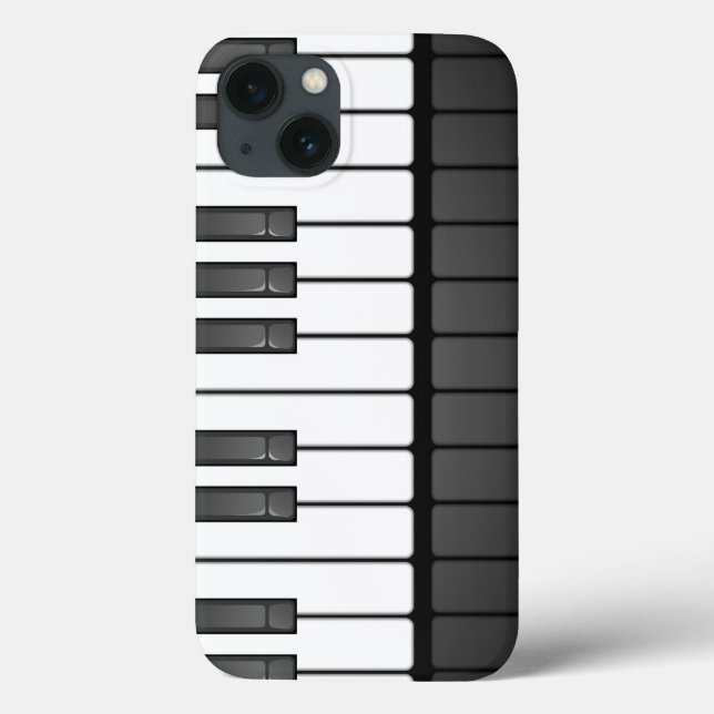 Coque ipad de conception de clavier noir et blanc (Verso)