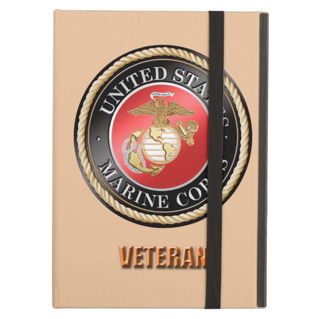 Coque ipad de vétéran d'usmc (Devant fermé)