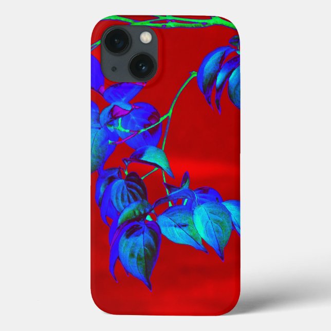 Coque ipad Feuille Red Sky Blue (Verso)