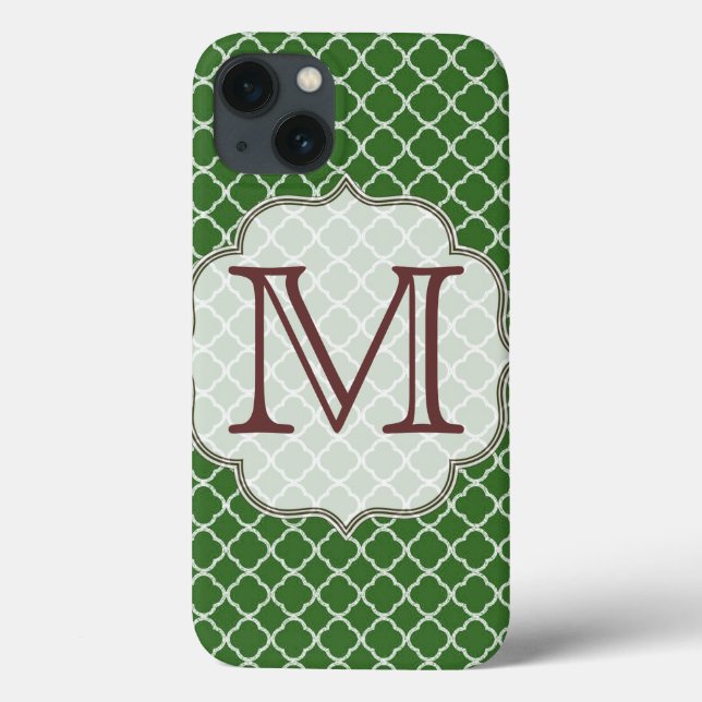 Coque ipad initial du quarterfoil vert Latti Monog (Verso)