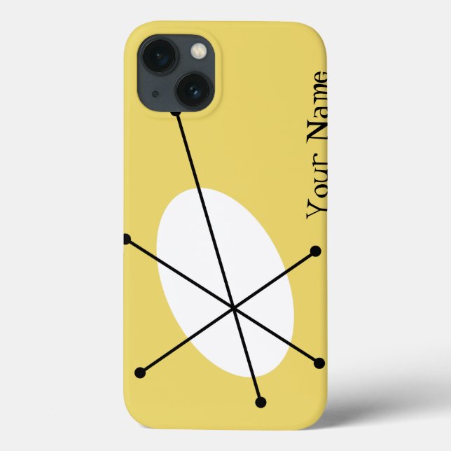 Coque ipad Jaune Dazzle 'Your Name' (Verso)