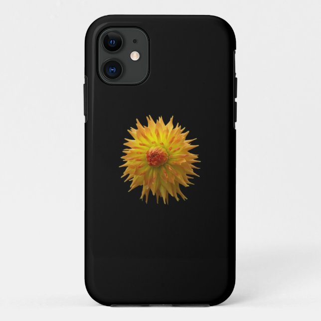 Coque iPhone5 à fleurs jaunes (Dos)