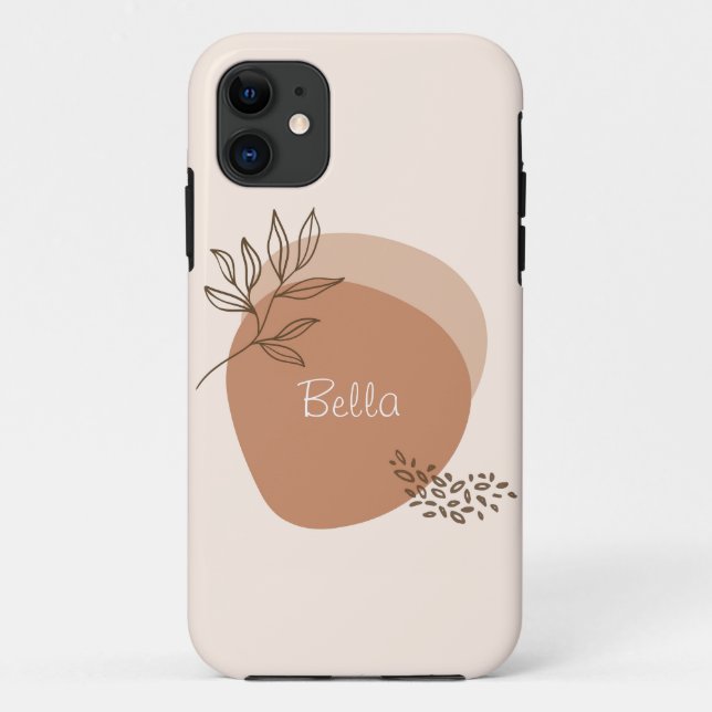 Coque iPhone 11 | 'Argile à bruine' | Personnalisé (Dos)